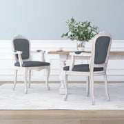 Sedie da Pranzo 2 pz Grigio Scuro 62x59,5x100,5 cm Velluto 344468