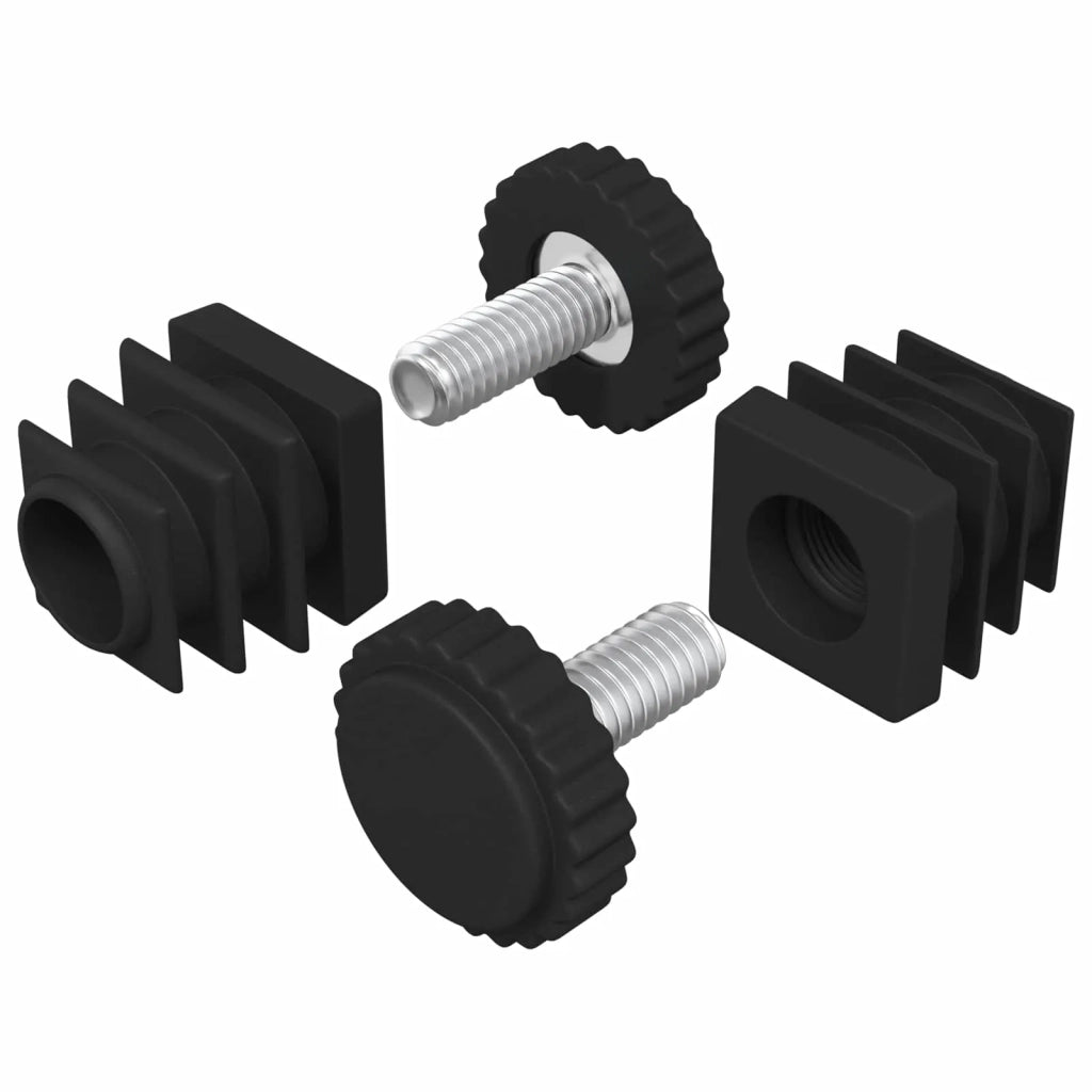 Livellatori per Mobili Regolabile 2 pz Nero M6 PP CFW3367265