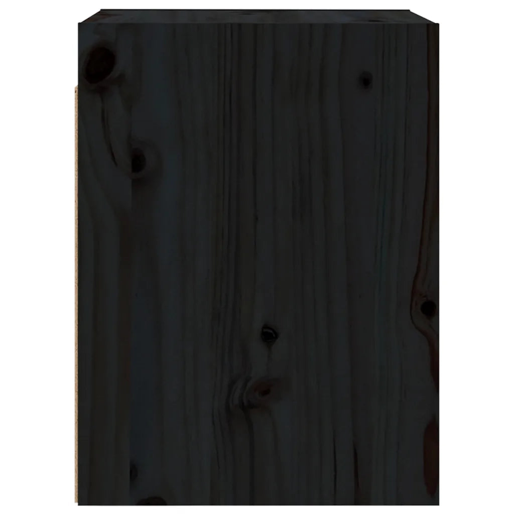 Pensili 2 pz Neri 30x30x40 cm in Legno Massello di Pino cod mxl 32957