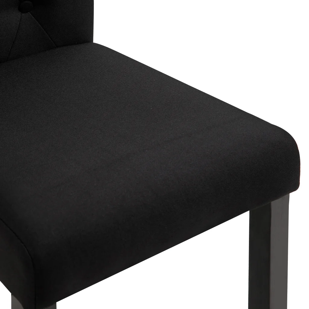 Sedie da Pranzo 4 pz Nere in Tessuto cod mxl 31540