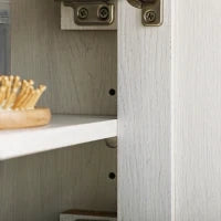 kleankin Armadio Murale, Mobile Bagno con Armadio e Vano Aperto, 60 x 19,5 x 52,5 cm, Bianco