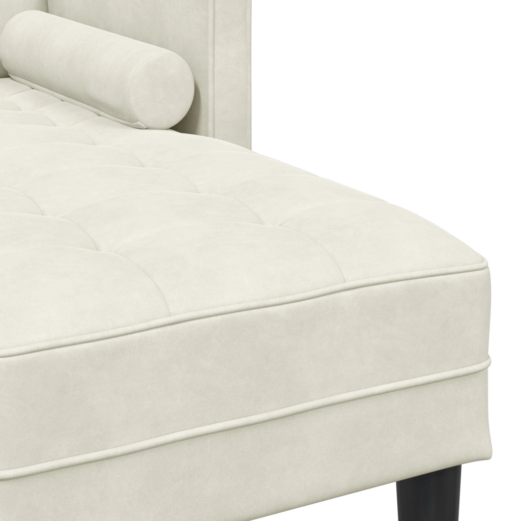 Divano angolare Crema 173x131x67 cm Velveteen