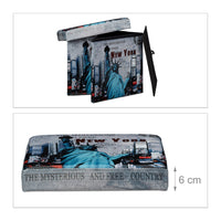 Sgabello pieghevole contenitore panca pieghevole 38 x 38 cm New York 2013066