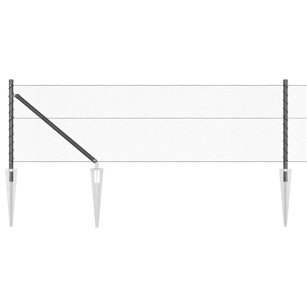 Palo della recinzione Grigio 25 x 0,6 m (rete da 13 mm)