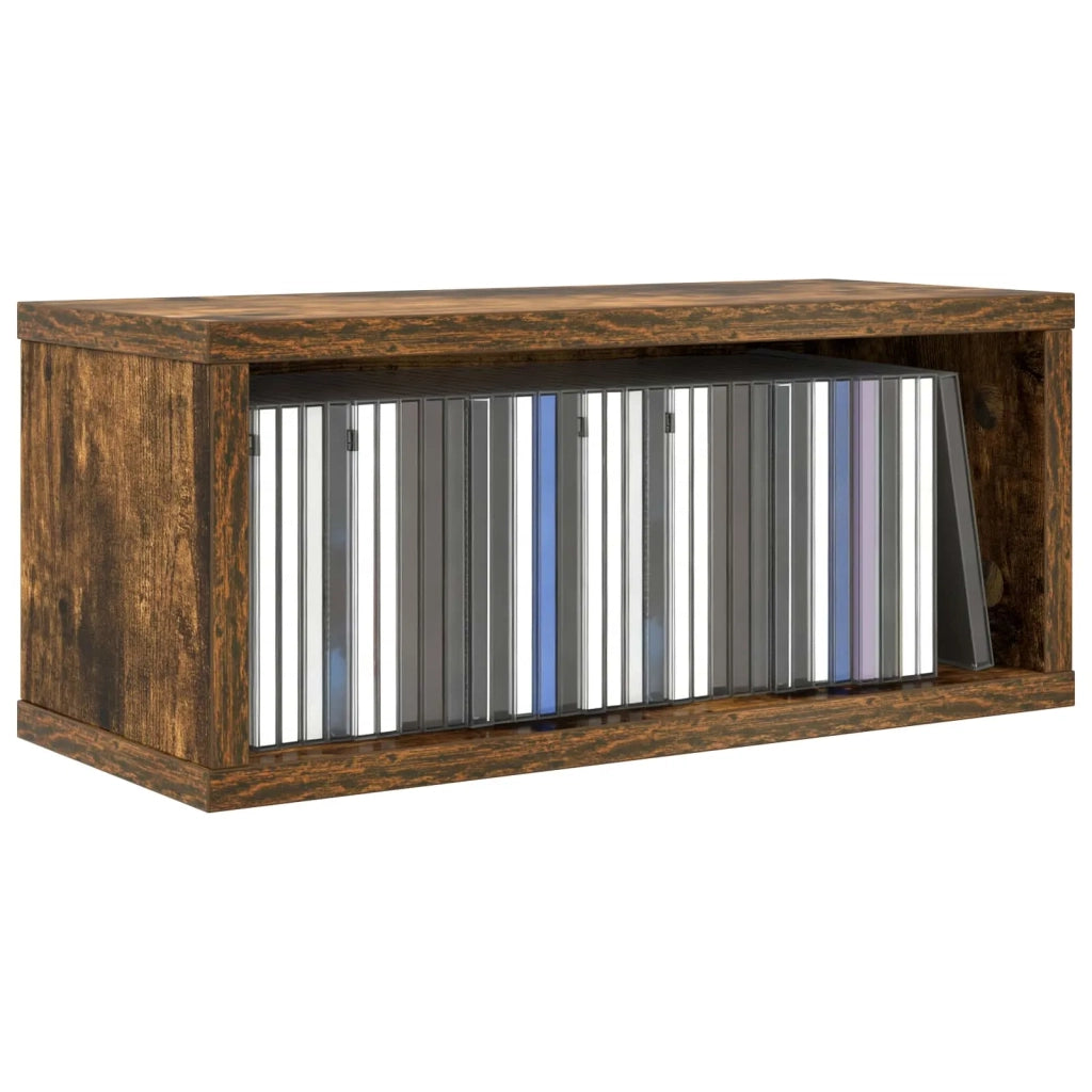 Rack per Stoccaggio CD Rovere Fumo 40 x 17 x 17 cm 8012718