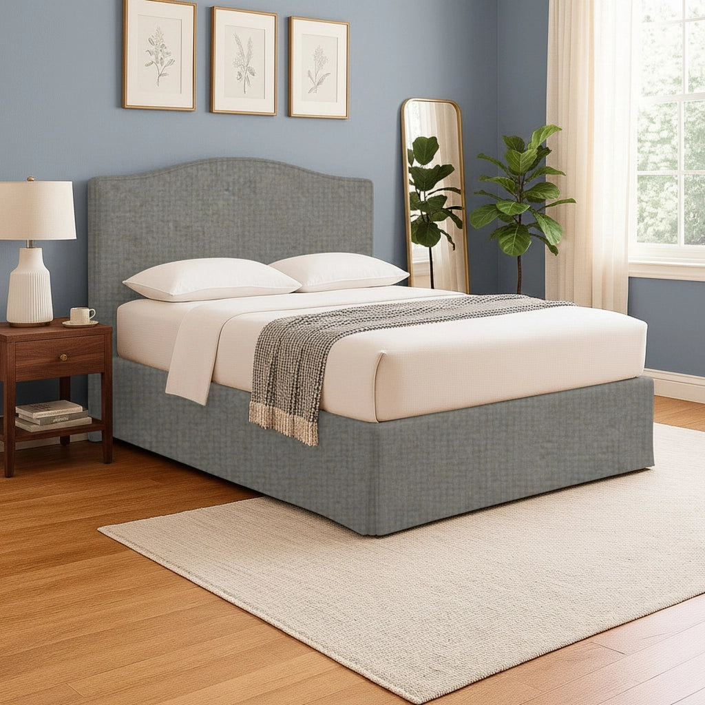 Batley, Letto Singolo Sfoderabile Made in Italy, Grigio Cenere