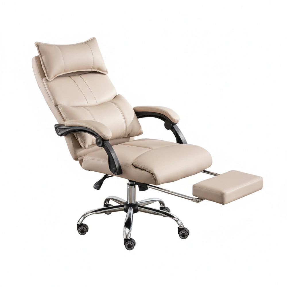 Sedia da ufficio ergonomica - Xylo - Regolabile in altezza doppio supporto lombare BEIGE