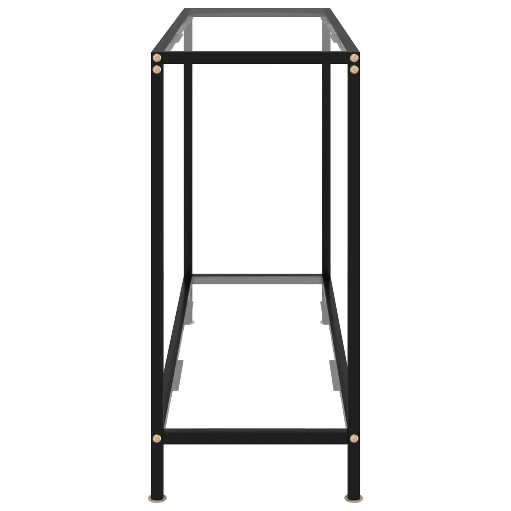 Tavolo Consolle Trasparente 100x35x75 cm in Vetro Temperato