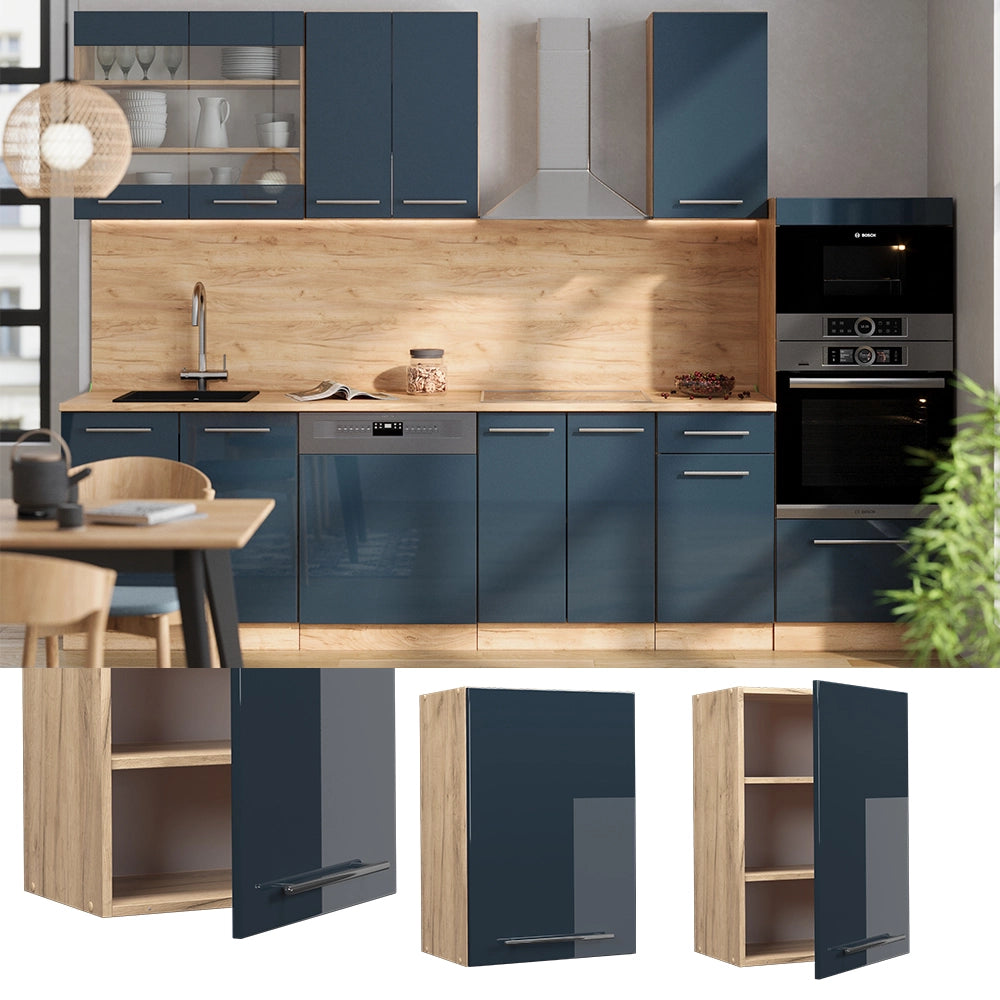 Vicco Mobili da cucina  Blu scuro lucido 50 cm