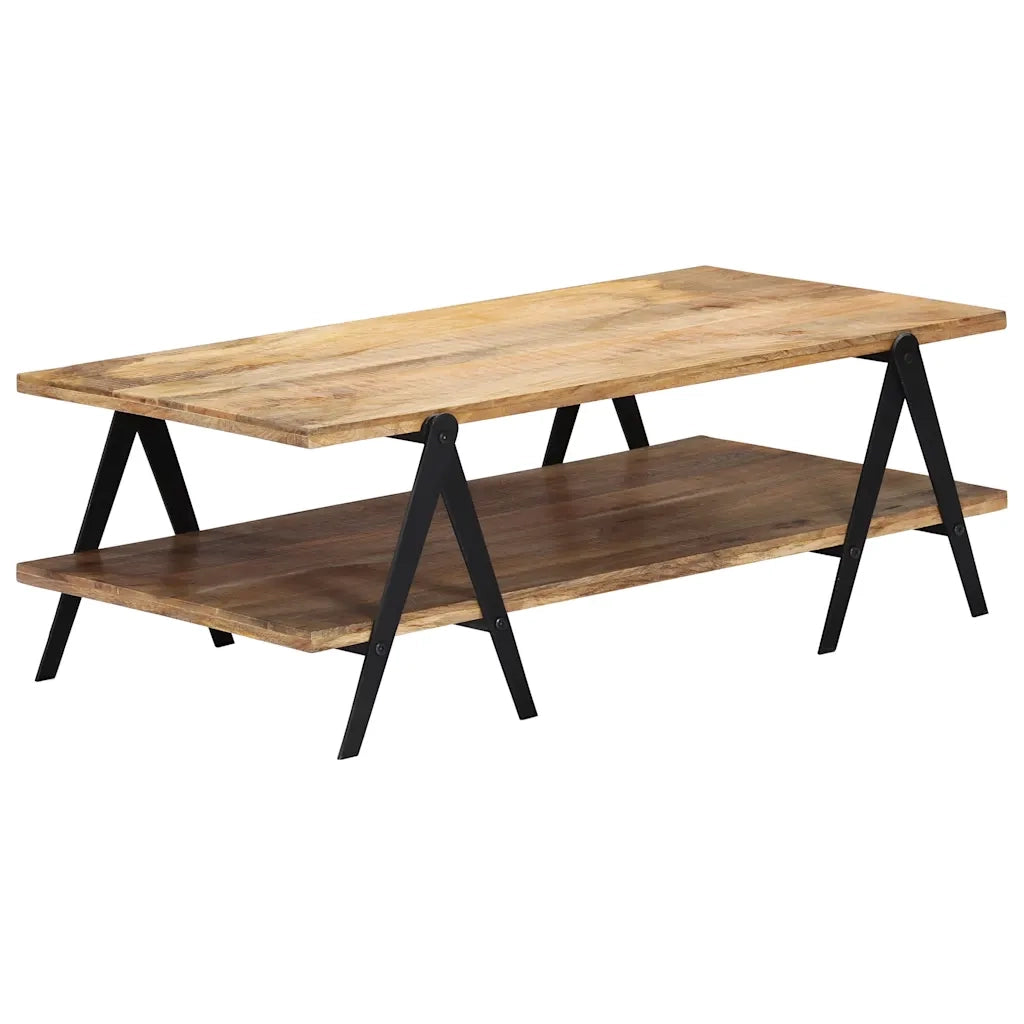 Tavolino da Salotto 115x60x40 cm in Legno Massello di Mango 248094