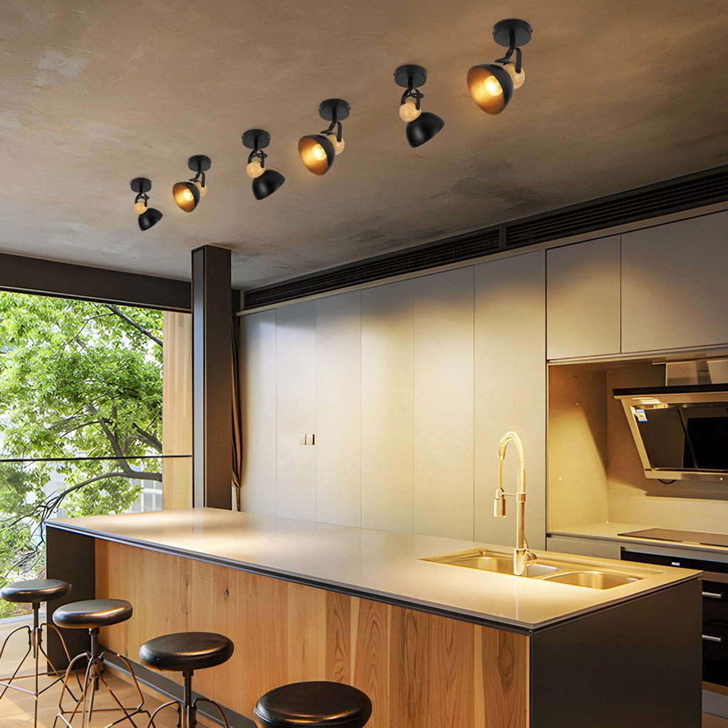 ZMH Faretto da soffitto 1 fiamma retro E27 industriali per corridoio cucina