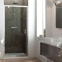 Porta Parete Doccia 1 Anta Battente In Cristallo Trasparente 6mm H185 Fosterberg Koge 70xH185 cm