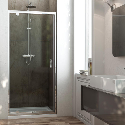 Porta Parete Doccia 75 cm 1 Anta Battente in Cristallo Trasparente 6mm H185 Fosterberg Koge