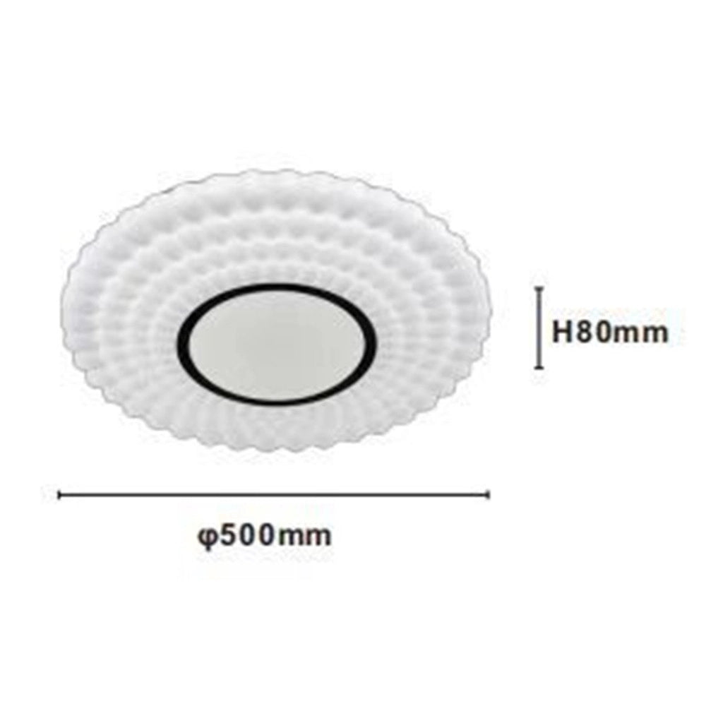 Trade Shop - Plafoniera Led Da Soffitto 60 W 6000lm Bianco Lampada Luce Fredda 6500k Ip20 69793 -
