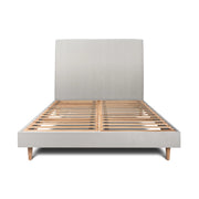 Letto 200x200 cm con testata imbottita - Tessuto velluto