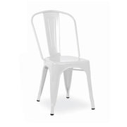 Sedia bianco opaco in metallo Bengala