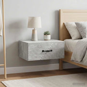 Mobiletto da notte a muro 2 pz Grigio Cemento 49 x 34,5 x 20 cm 898622
