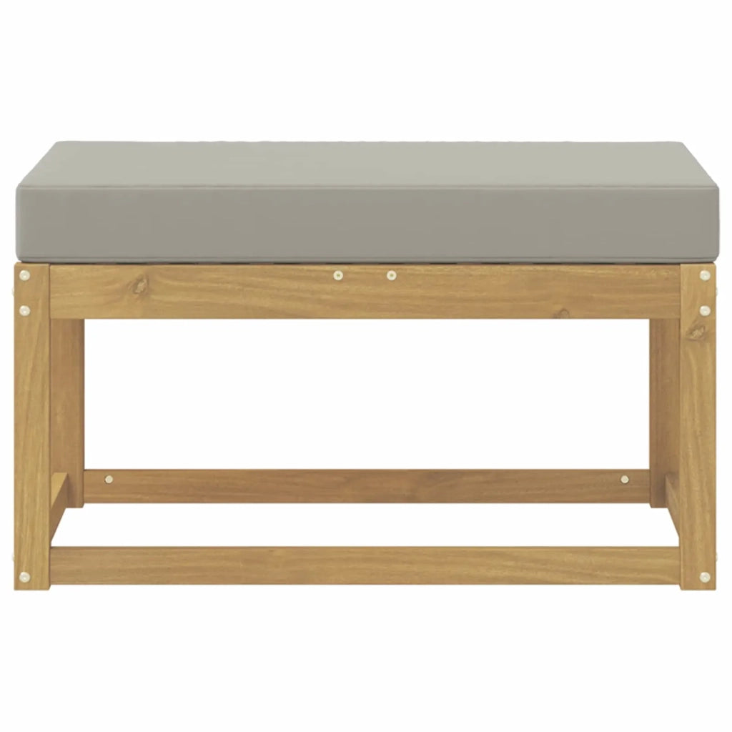 Sedia da giardino-Panca da esterno con cuscino Bianco 700386