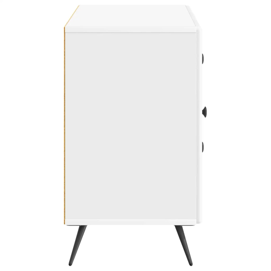 Credenza Bianco Lucido 89 x 34,5 x 60 cm Legno ingegnerizzato