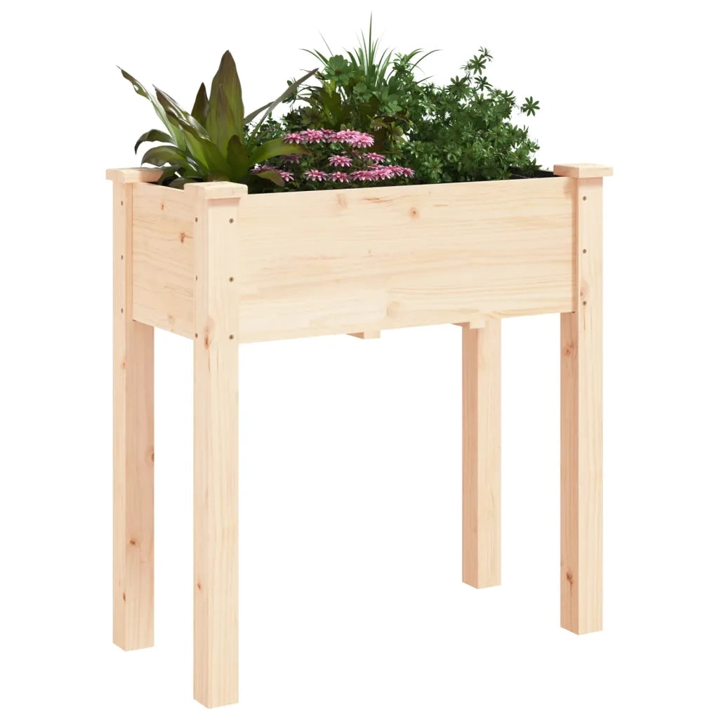 Fioriera con Fodera 71x37x76 cm Legno Massello di Abete 364230