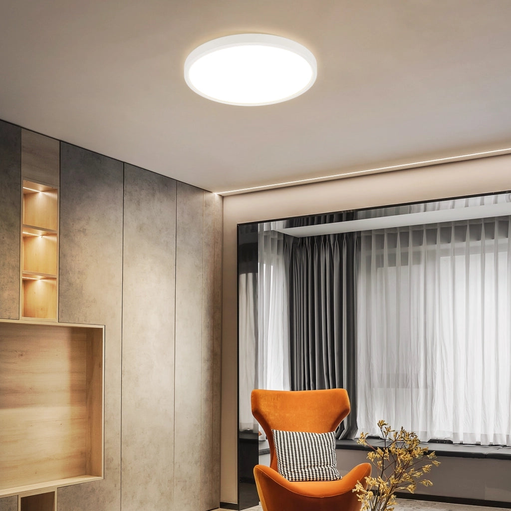 ZMH Lampada da soffitto plafoniera LED rotonda bianca 30 cm 24W per cucina camera letto corridoio