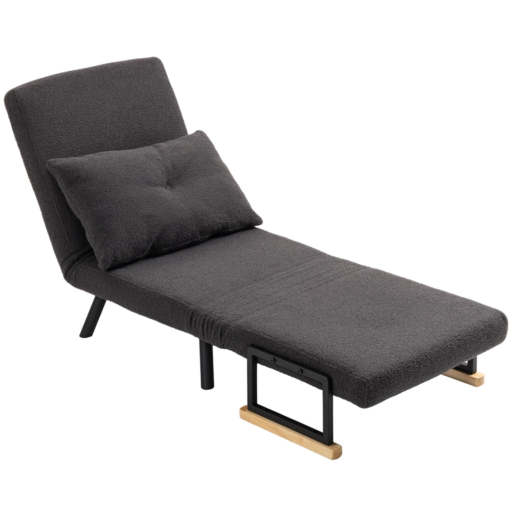 Letto imbottito convertibile 4 in 1 con cuscino ¨C zephmum ¨C grigio 63x73x81 cm