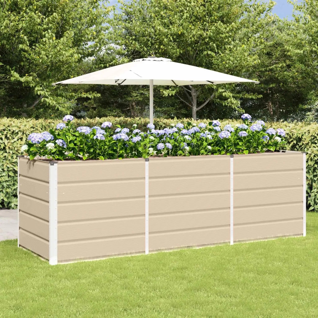 Fioriera Avorio 240 x 80 x 75 cm Acciaio