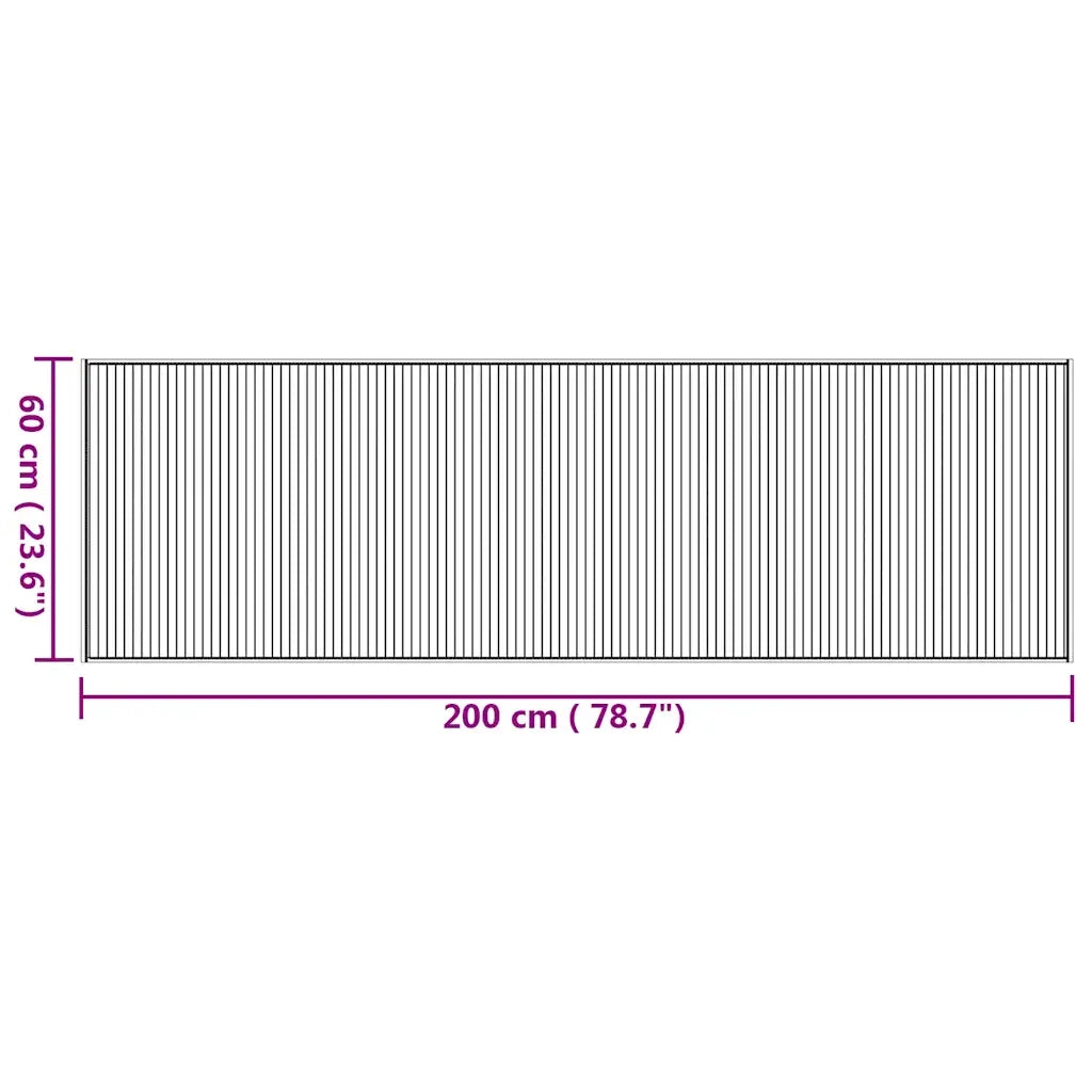 Tappeto Rettangolare Naturale 60x200 cm in BambÃ¹