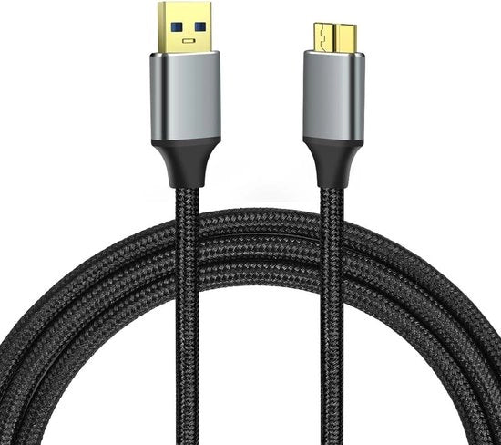 Cavo USB 3.0 Micro B 0,5 m - Cavo dati 5 Gbps per dischi esterni con supporto per dispositivi WD, Seagate, Samsung Galaxy S5/Note 3.