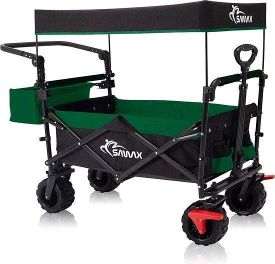 Carrello Off Road Opacchiabile con Copertura - Verde/Nero