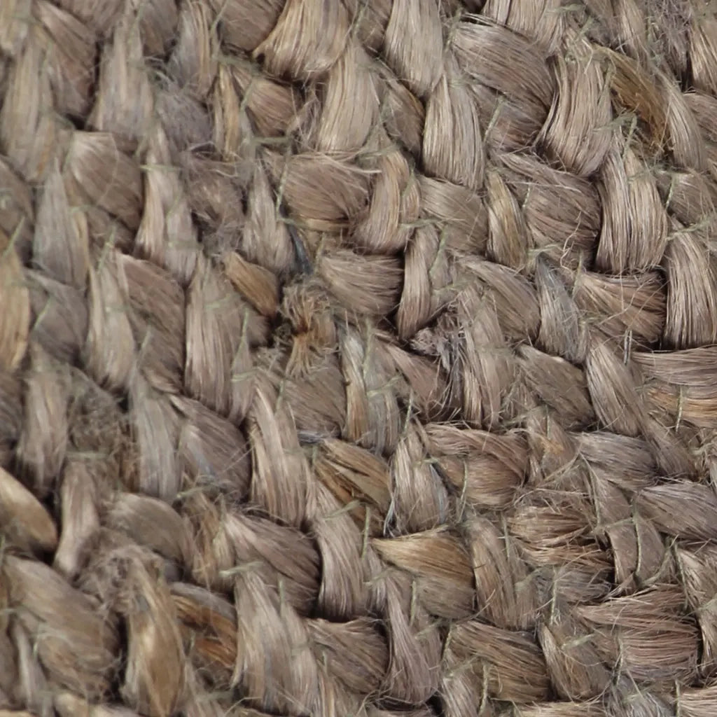 Tappeto del soggiorno | Tappeto Lavorato a Mano in Juta Rotondo 90 cm Grigio