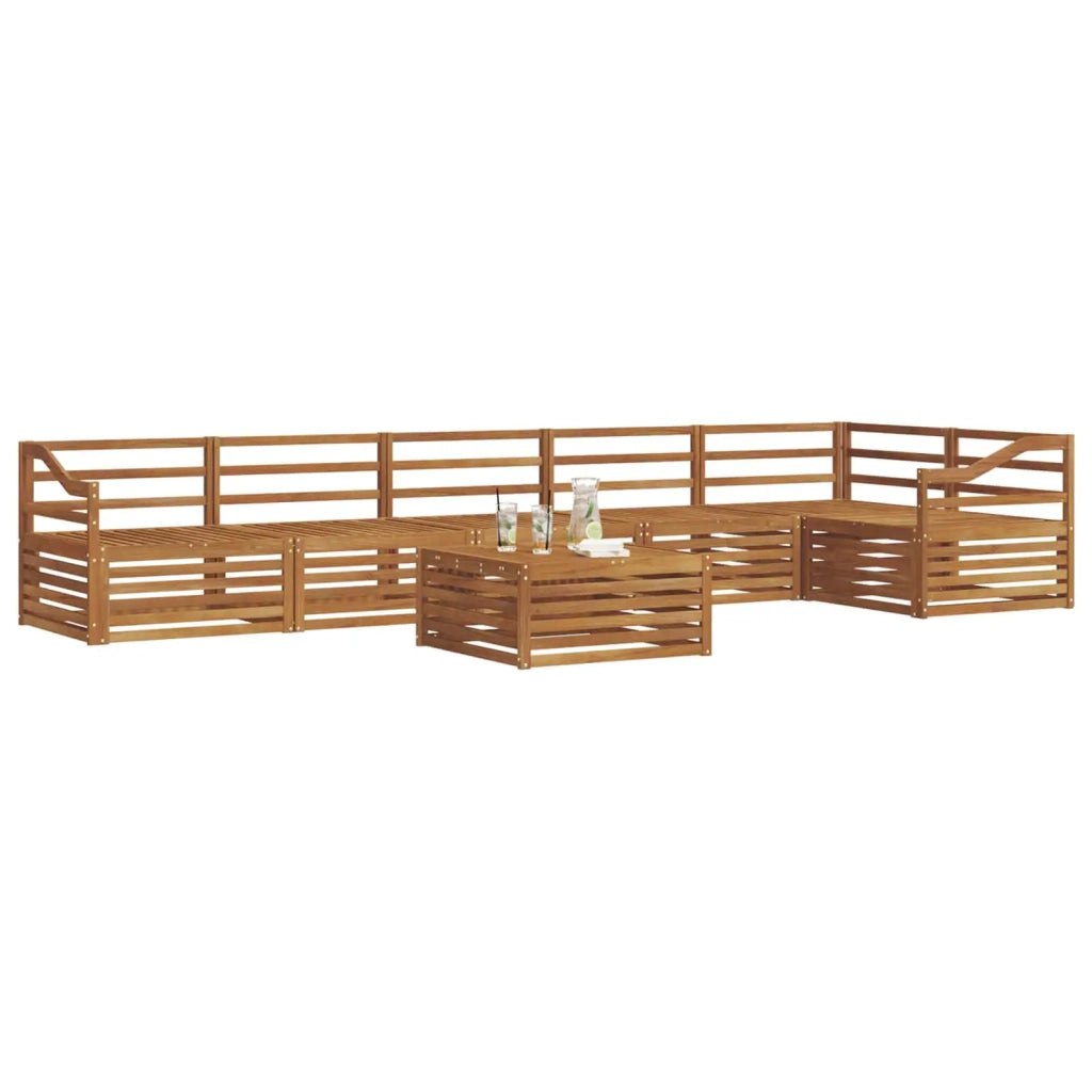 Set di divani da esterno 7 pcs Naturale
