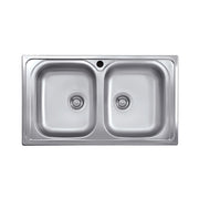 KIT LAVELLO ECO INCASSO 86X50 2 VASCHE- 1,0 pz