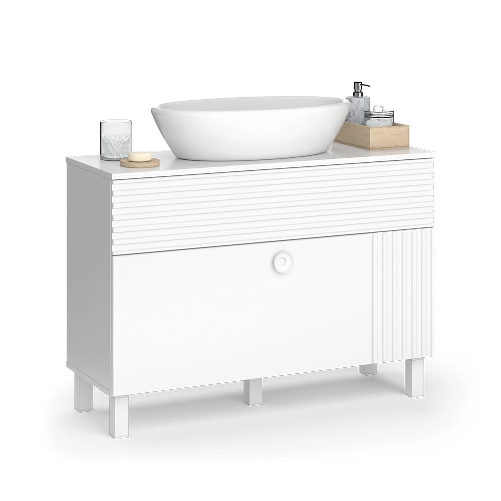 Vicco Mobile sottolavabo per bagno Bianco 100.2 x 72.4 cm con 2 cassetti