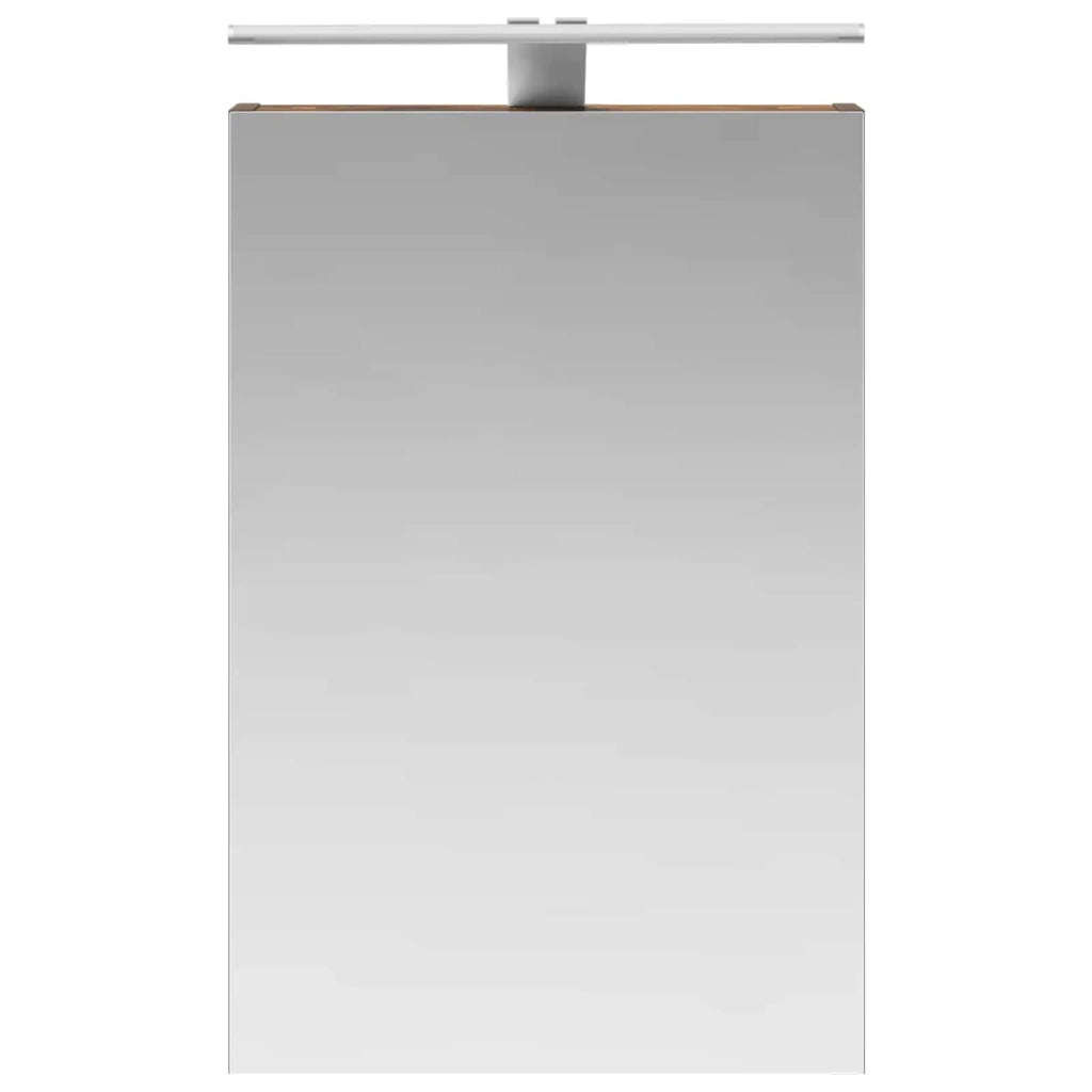 Mobiletto per specchio da bagno Rovere fumé 40 x 10,5 x 60,5 cm