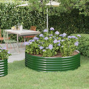 Vaso Giardino Acciaio Verniciato a Polvere 140x140x36 cm Verde cod mxl 67099
