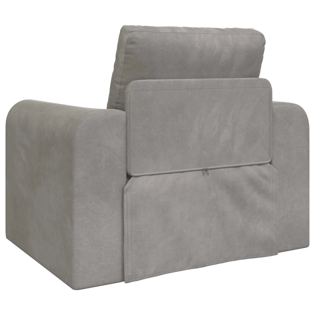Divano letto | Sof¨¤ letto | Letto singolo Grigio chiaro 98 x 71 x 83 cm Velluto