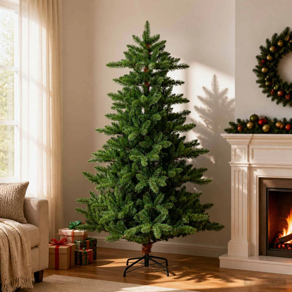 Albero di Natale artificiale 120 cm PVC e Metallo Verde 42056471