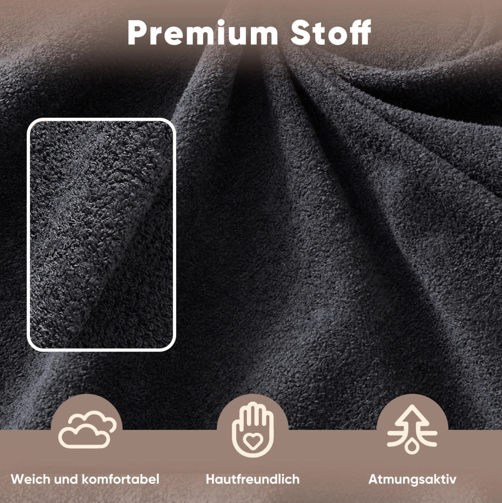 Divano letto pieghevole 3 in 1 in flanella nero