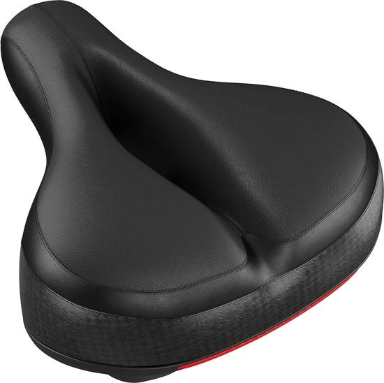 Sella Ergonomica per Bicicletta - Comfortevole e Respirante - 1 pezzo - Nero - Pelle PU - 25x20x12 cm