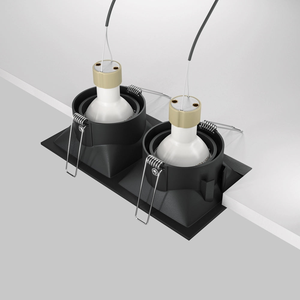 Faretto incasso soffitto Maytoni DOT rettangolare 2xGU10 nero