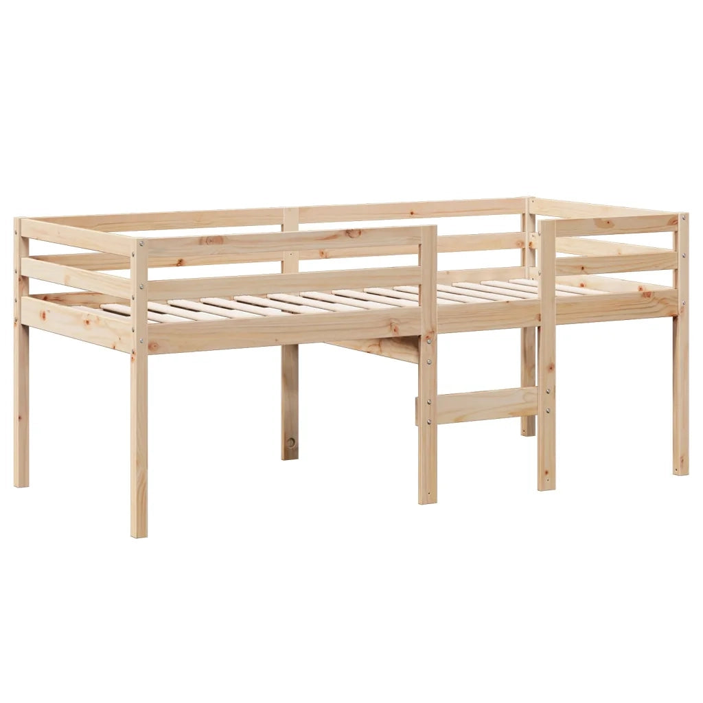 Letto singolo | Letto per adulti | Letto a Soppalco con Tetto 90x200 cm in Legno di Pino