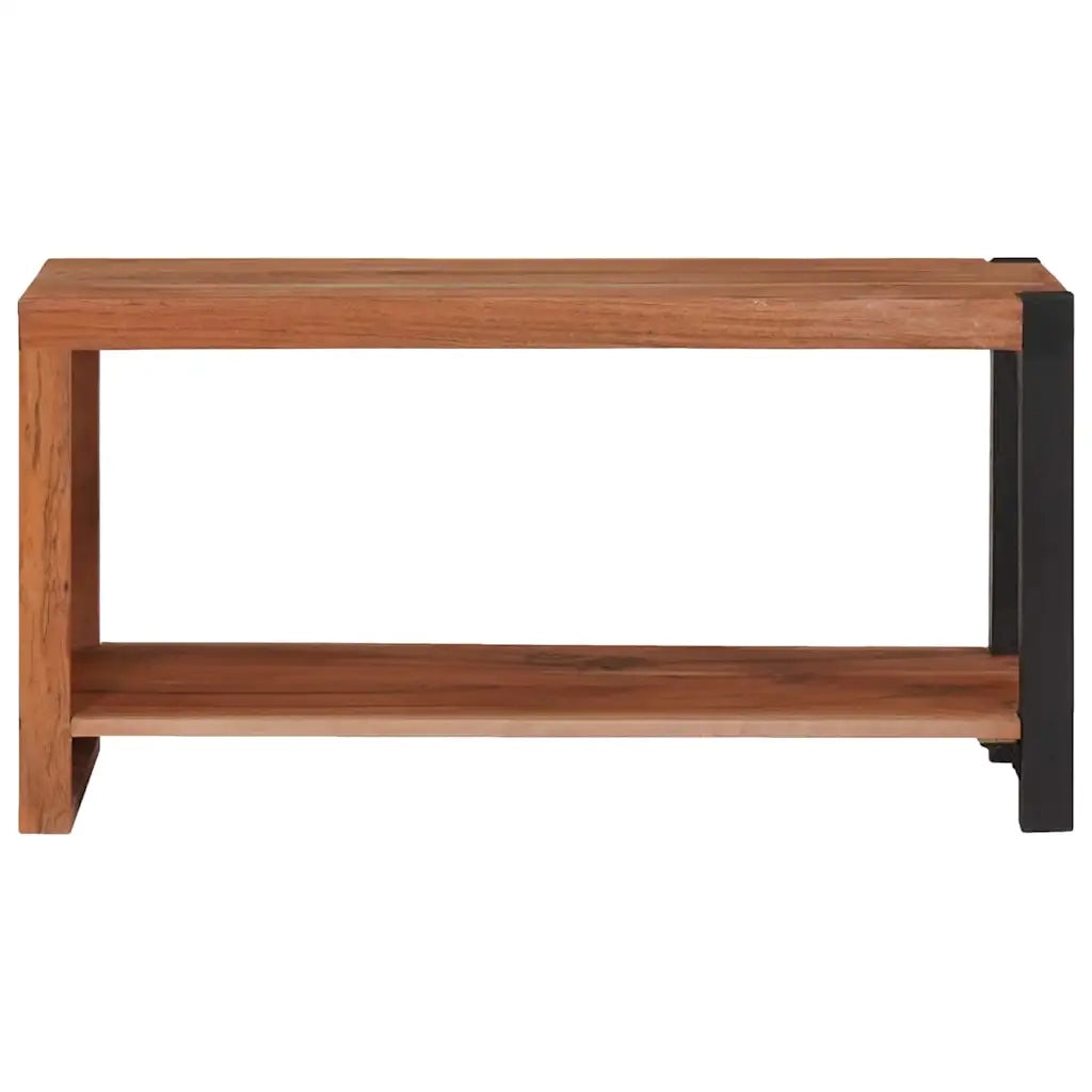 vidaXL Libreria Marrone, Nero 80 x 30 x 40 cm Legno di Acacia Massello