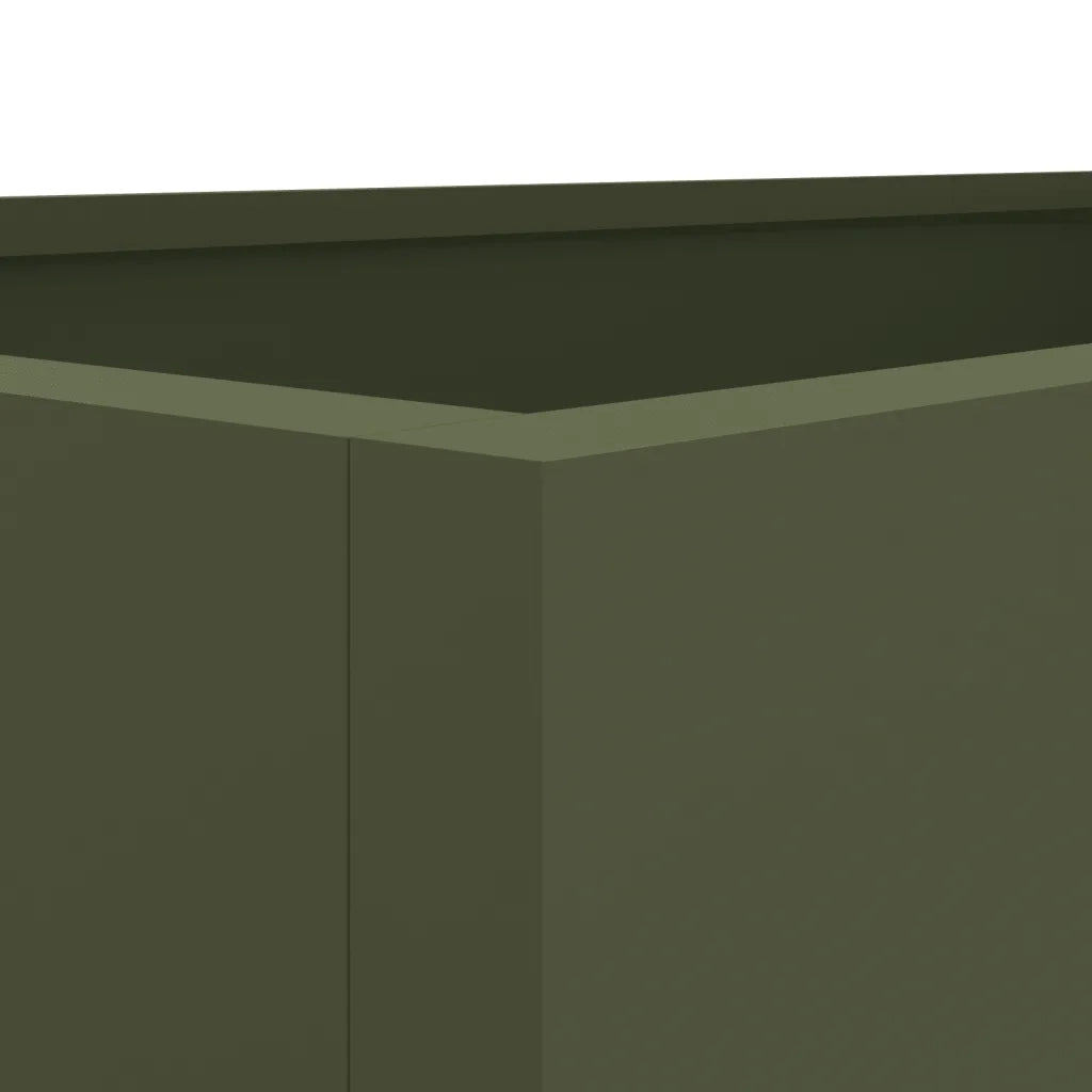 Fioriera Verde Oliva 62x30x29 cm in Acciaio 841592
