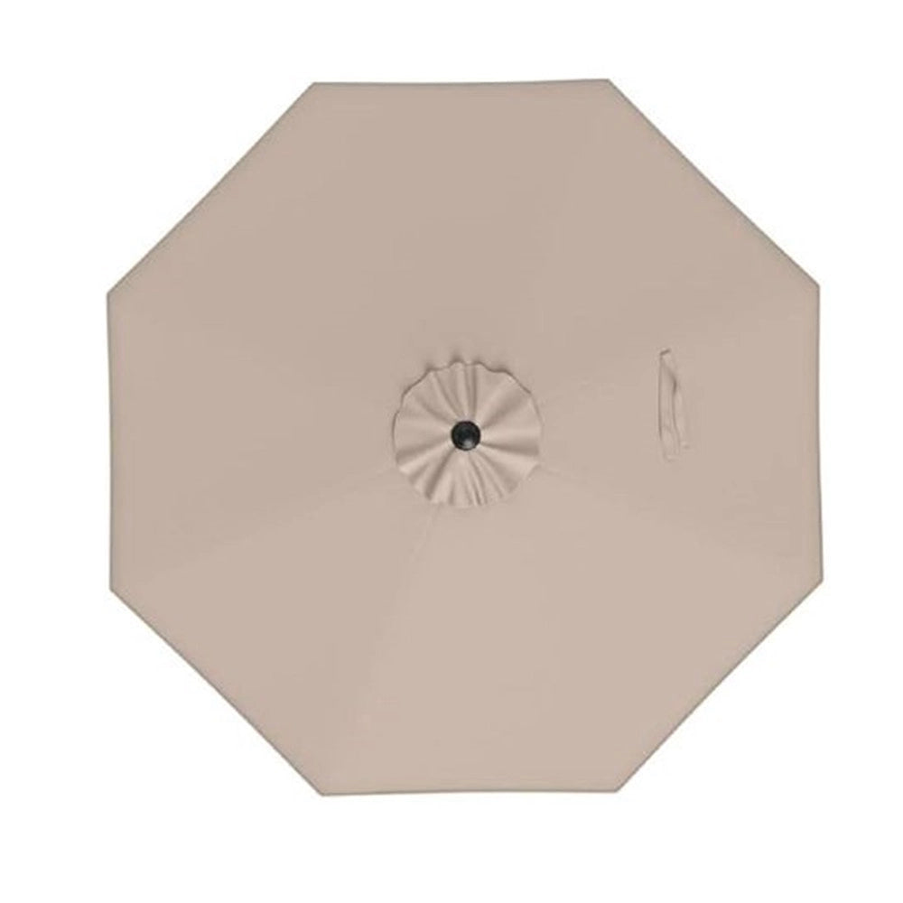 Trade Shop - Ombrellone Beige Ottagonale Con Palo Centrale Manovella 2x3mt Da Giardino Piscina 531005 -