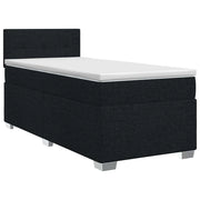 Letto box spring con materasso Nero 100 x 200 cm Tessuto 3450413