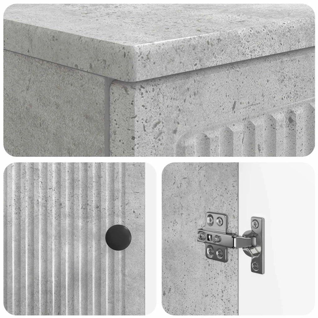 Set di Armadi da Bagno da 2 Pezzi EDE Grigio Cemento 3417579