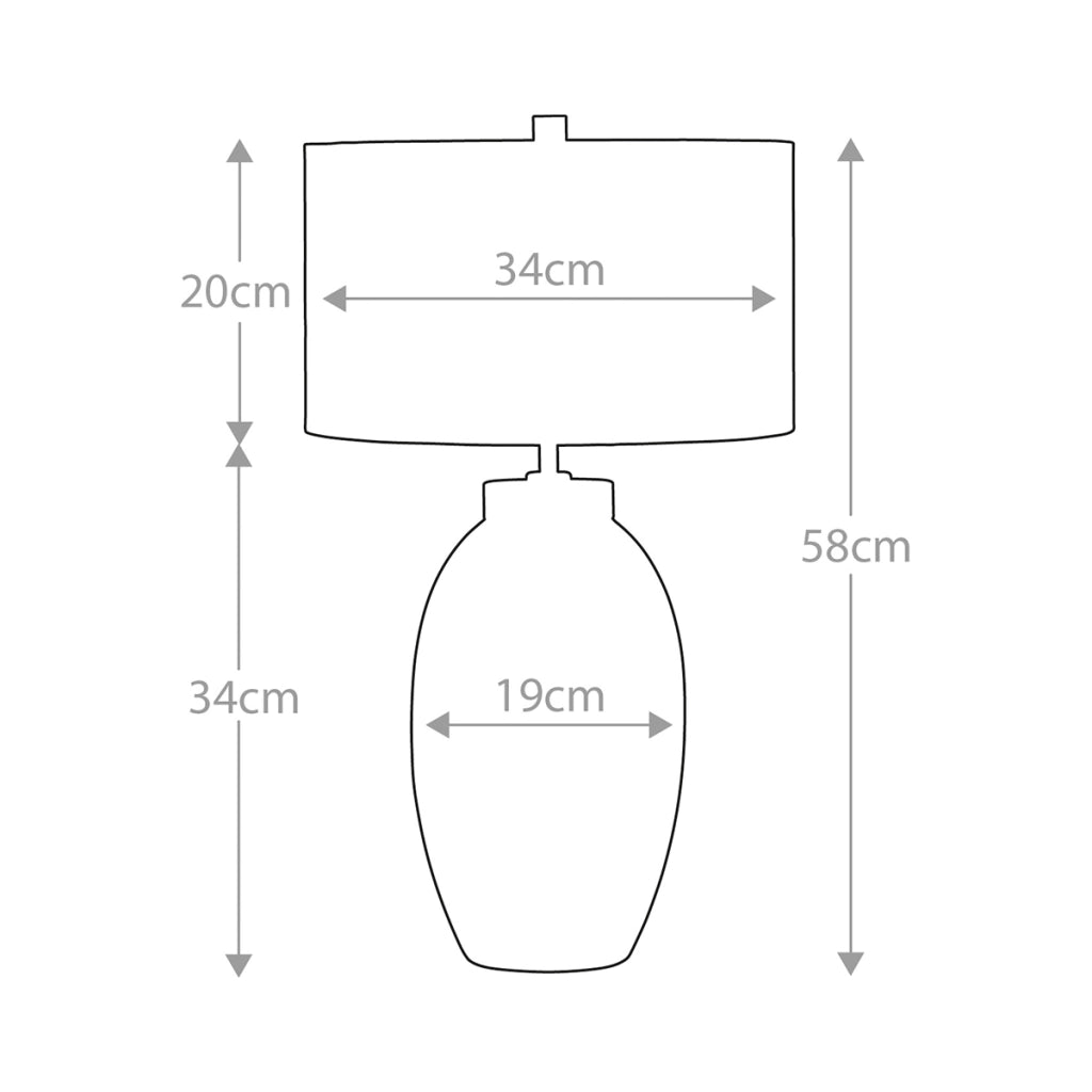 Lampada da tavolo Victor porcellana crema 58cm Elstead