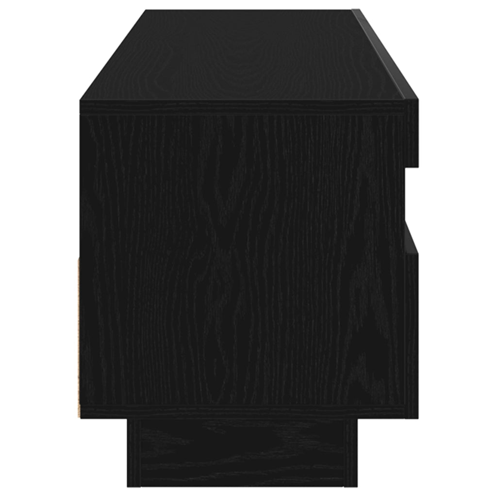 Mobile TV  con luci LED Rovere Nero 100x35x40 cm in legno ingegnerizzato