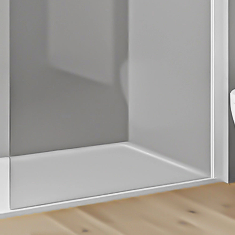 Parete doccia walk-in 77,3 cm  cristallo trasparente 6mm profilo bianco Klug